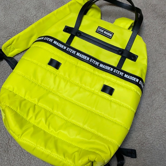 Steve Madden Handbags - Steve Madden Quilted Neon Backpack